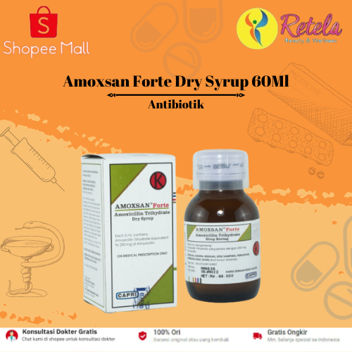 Amoxsan Forte Dry Syrup 60Ml / Amoksan/ Amoxilin / amoksilin / Antibiotik / Anti biotik / Antibiotik