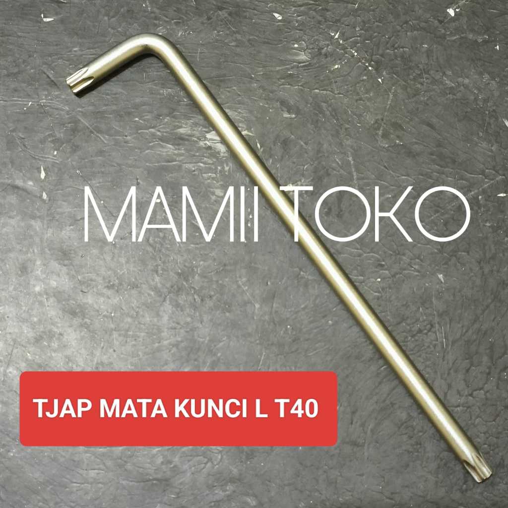 Kunci L bintang T40 Panjang Tjap Mata Star Extra Long Hex Key T-40