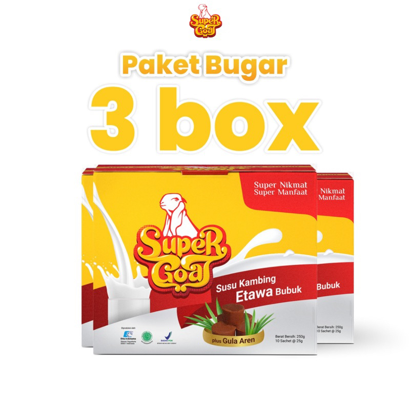 

Supergoat Gula Aren 3 BOX Susu Kambing Etawa Bubuk