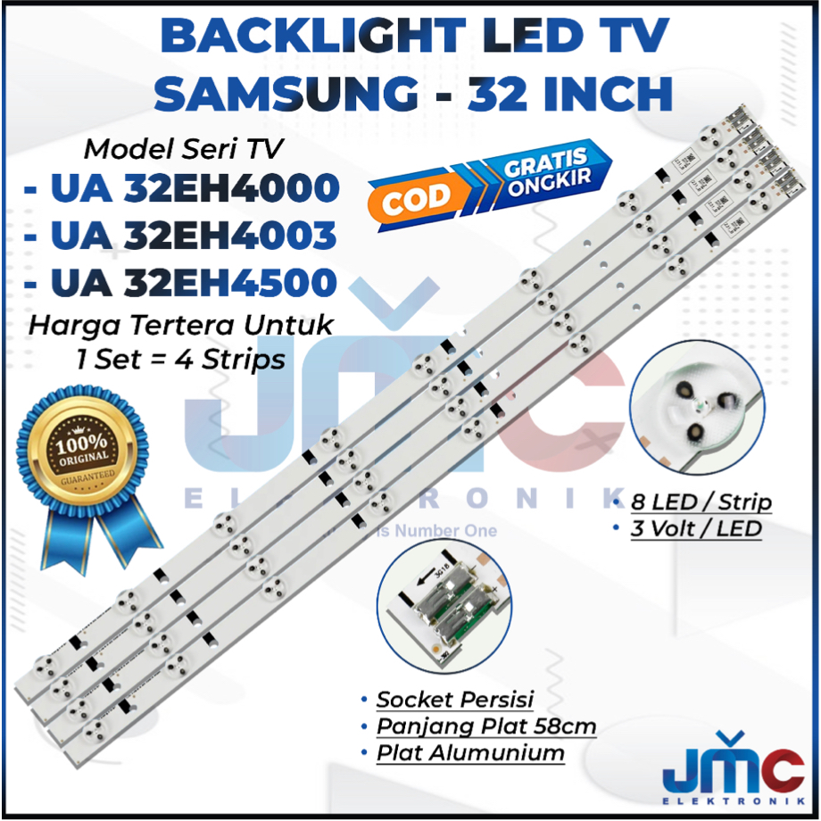 BACKLIGHT TV LED SAMSUNG 32 INCH UA32EH4000 UA32EH4003 UA32EH4500 UA-32EH4000 UA-32EH4003 UA-32EH450