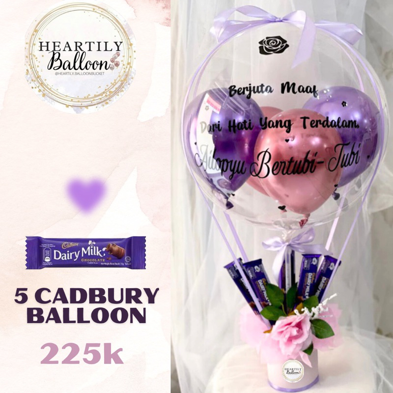 [READY JAKARTA 1HARI JADI] Buket Balon Coklat Balloon Bucket Chocolate Balon Wisuda Snack Balloon Bu