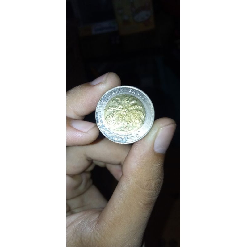 Uang koin kelapa sawit 1000 rupiah tahun 2000