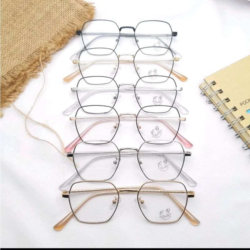 Kacamata Photocromic Kacamata Wanita Antiradiasi Frame Hexagonal 72651