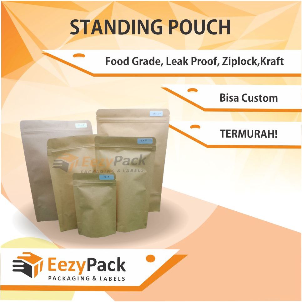 

(ISI 25) STANDING POUCH LITHOPAPER /KANTONG/KEMASAN KOPI/GUSSET