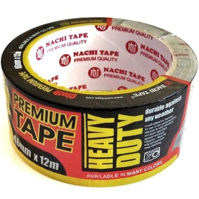 Lakban hitam Nachi Tape / Cloth Premium Tape 46mm x 12m