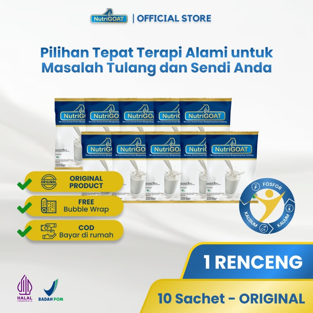 

Susu Kambing Etawa Nutrigoat Isi 10 Sachet atau 1 Renceng