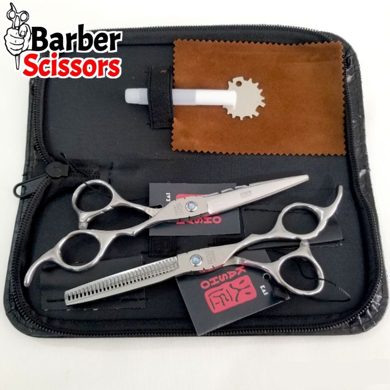 ADY78 Gunting Rambut Kasho Japan Silver Profesional Barber Scissors