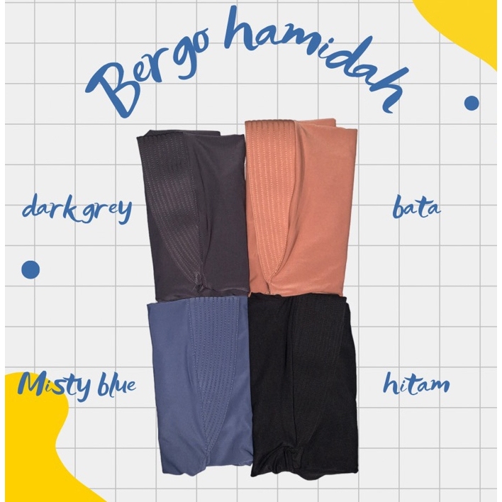 KERUDUNG HAMIDAH SIZE M // BERGO HAMIDAH // HIJAB INSTAN HAMIDAH