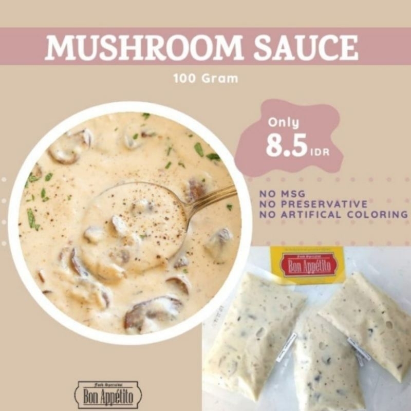 Mushroom Sauce 100Gram / Saus Jamur / Saus Steak / Ready to Eat