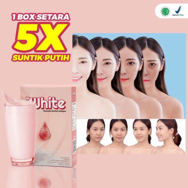Iwhite susu collagen pemutih kulit badan dan wajah BPOM