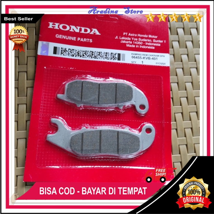 Kampas Rem Vario 110 Karbu Original Dispad Cakram Depan Honda Vario 110 Lama Karbu KVB Aksesoris Mot