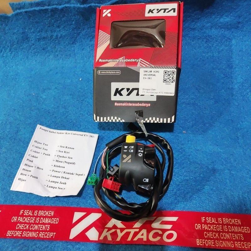 saklar kiri ktc kytaco kiri universal evi-381uda logo baru K KYTA ada hazardnya bisa rubah all motor