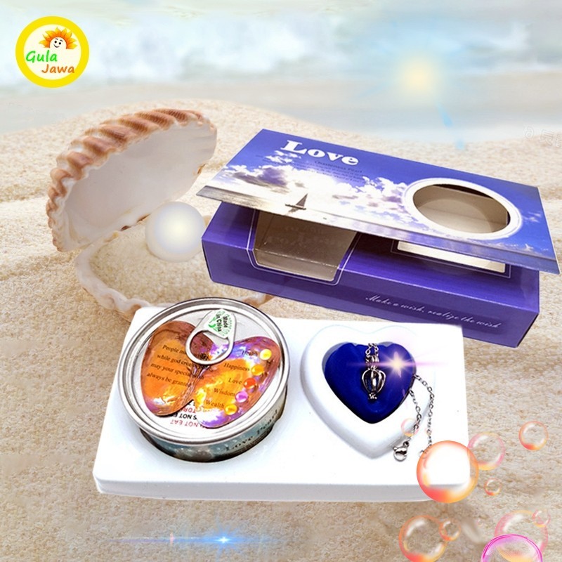 Kalung Mutiara Kerang Asli Limited Edition Wish Pearl Necklace - Hadiah Ultah, Valentine,