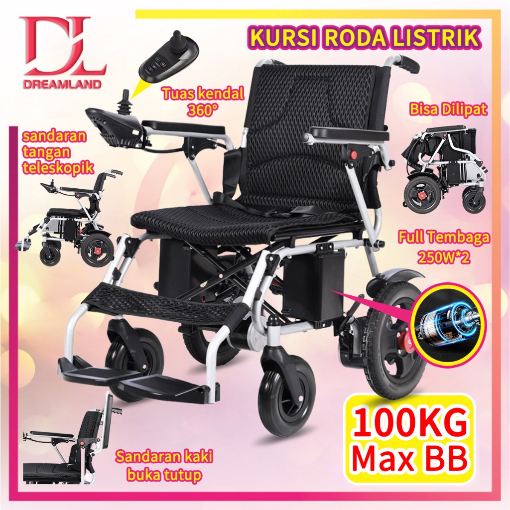 Kursi Roda Elektrik Bisa Lipat Full Otomatis / Kursi roda listrik cerdas sepenuhnya otomatis / kursi
