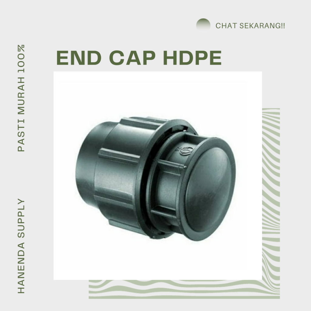 FITTING HDPE COMPRESSION END CAP / TUTUP PIPA HDPE - 25MM