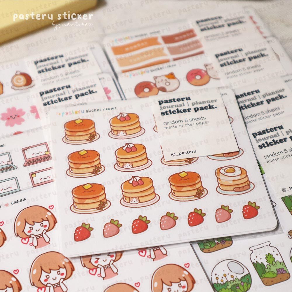 

PASTERU Random Journal & Planner Sticker Pack / Stiker Die Cut