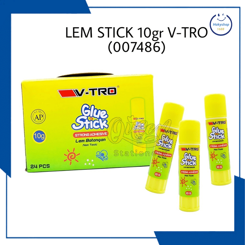 

HKS- 1 PCS LEM STICK 10GR V-TRO (007486) / LEM KERTAS / LEM MURAH / LEM PADAT / LEM BATANG