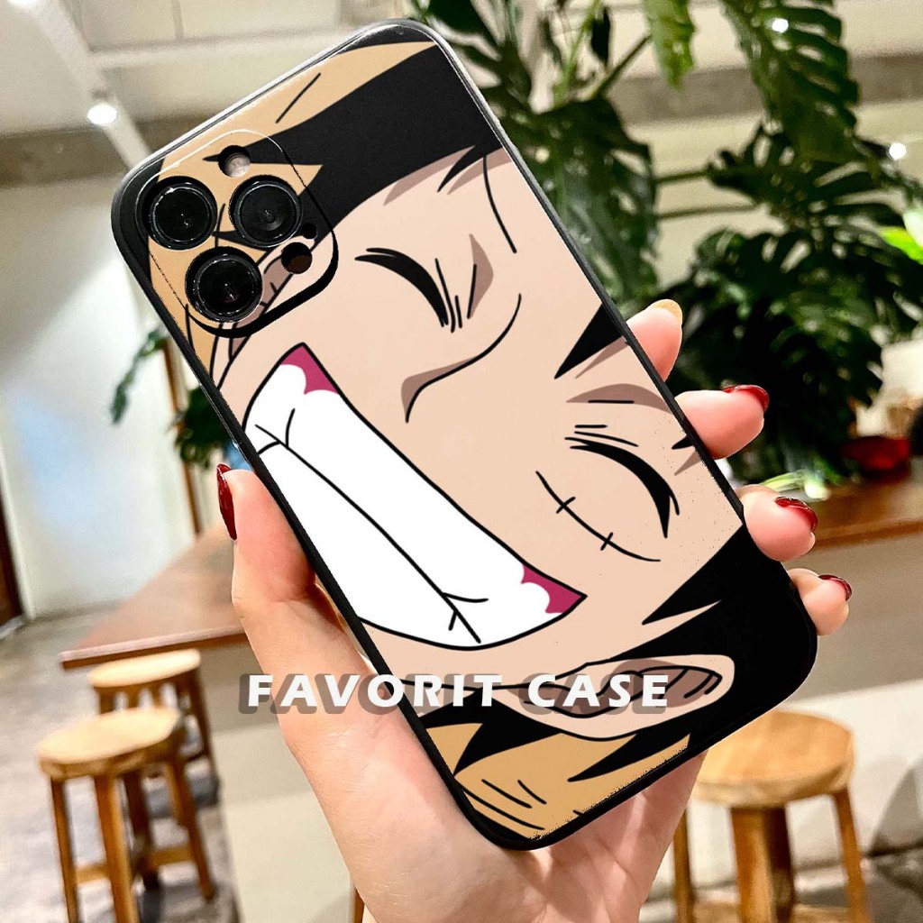 Soft Case REALME 9 9i 8i 8 7i 6 6s 6i 5 5s 5i 2 Pro Plus 4G 5G REALME C35 C33 C31 C30 C25 C25s C21 C20 C21Y C17 C15 C12 C11 C3 C2 C1 2020 2021 Motif One Piece Luffy Zoro Mugiwara Rorona 017 018 Hitam Lucu Silikon Casing Square Edge