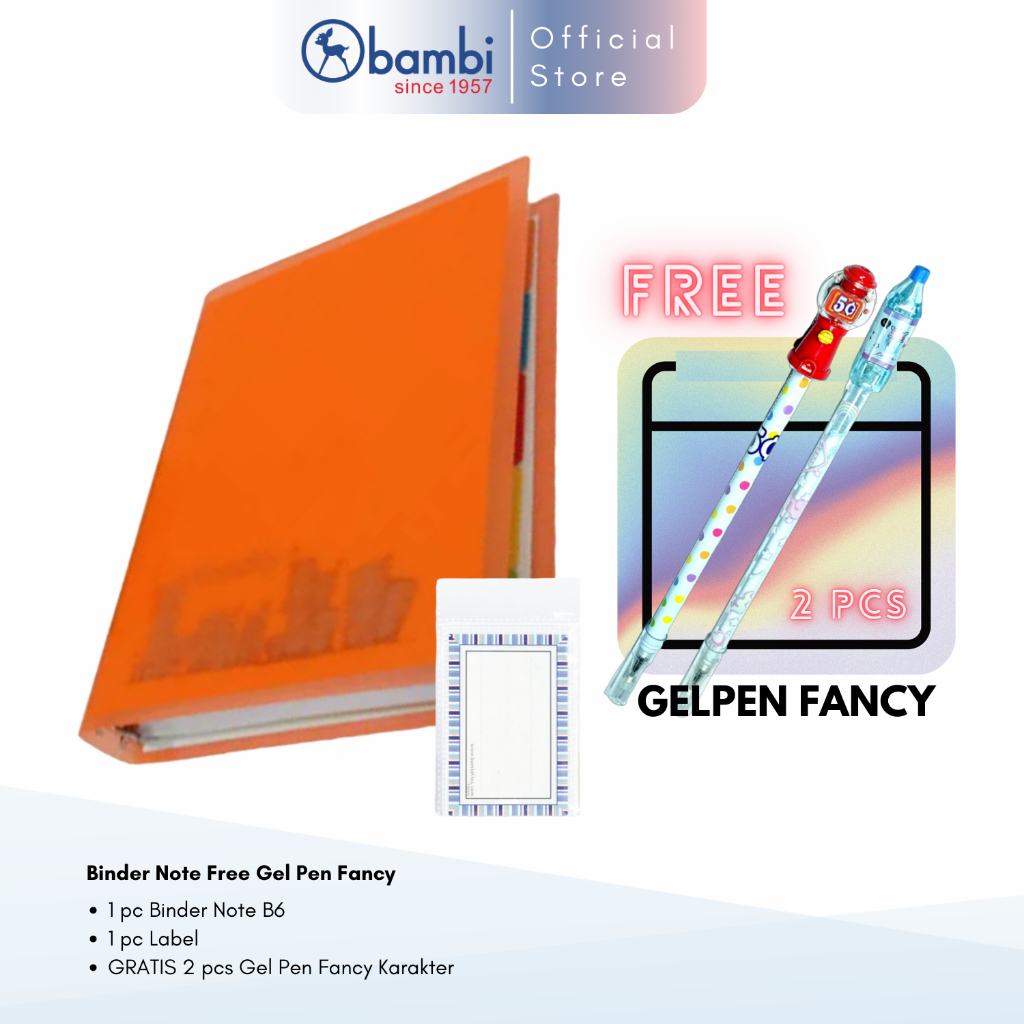 

Bambi Binder Note Sintetic Series Free 2 Pcs Gel Pen