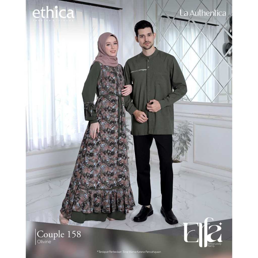 New Arrival Gamis Sarimbit Keluarga Ethica Couple 158 Olivine