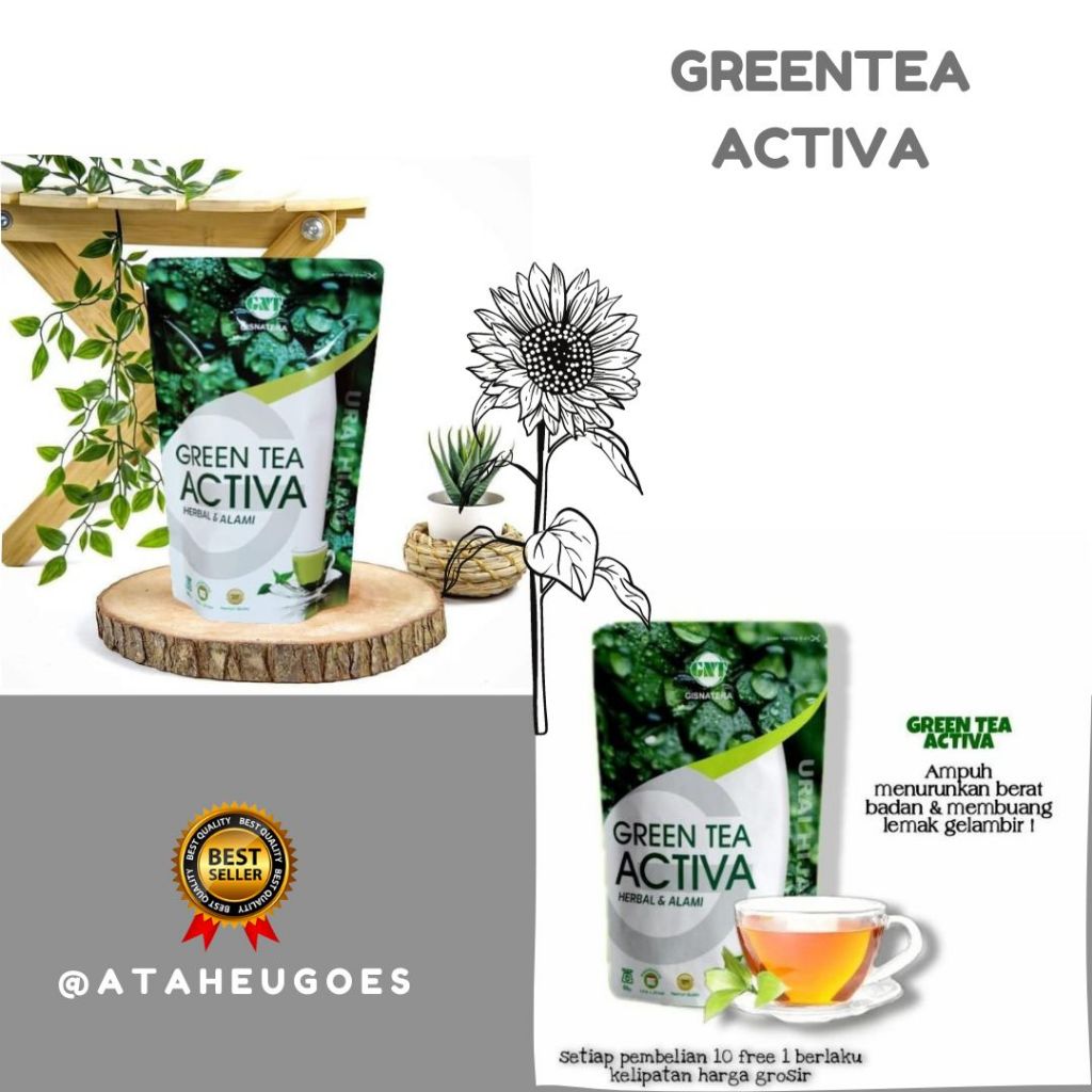 

❄️ READY STOK ❄️ Pelangsing herbal murah terlaris teh hijau | Green Tea Activa urai