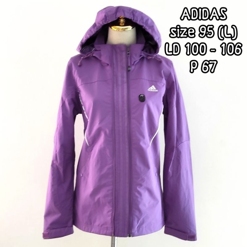 Jaket outdoor jaket gunung waterproof ADIDAS size 95 (L), preloved