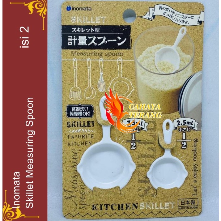 Inomata Measuring Spoon Kitchen Skillet 2 pcs Sendok Ukur 2.5ml & 7.5ml.