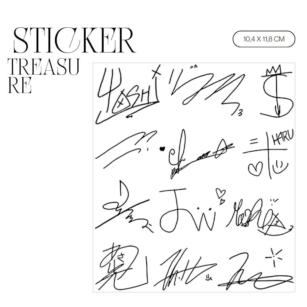 STIKER TREASURE (1 SET) TANDA TANGAN TTD KPOP IDOL KOREA PREMIUM MURAH UNOFFICIAL HYUNSUK JIHOON YOS