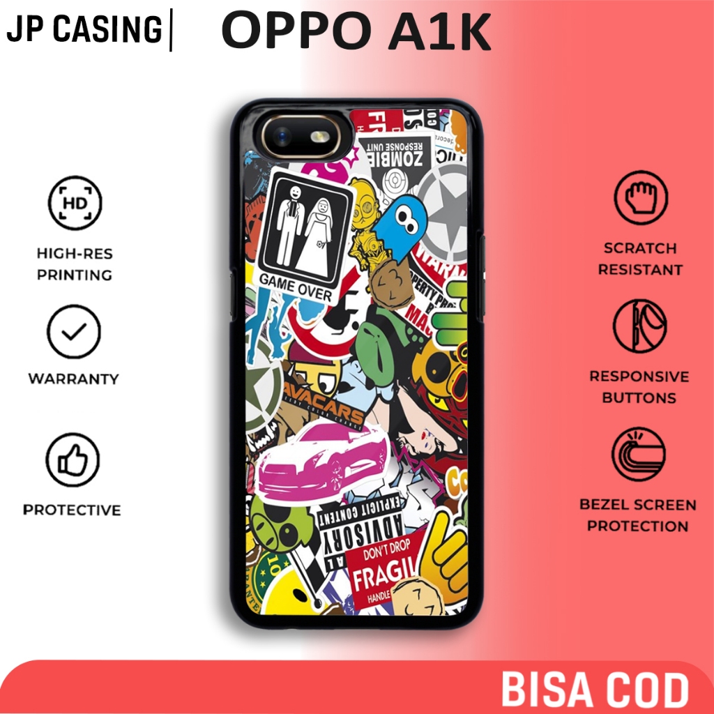 case oppo a1k terbaru motif aesthetic grafiti 08 style desain keren lucu casing cowok cewek hp mewah