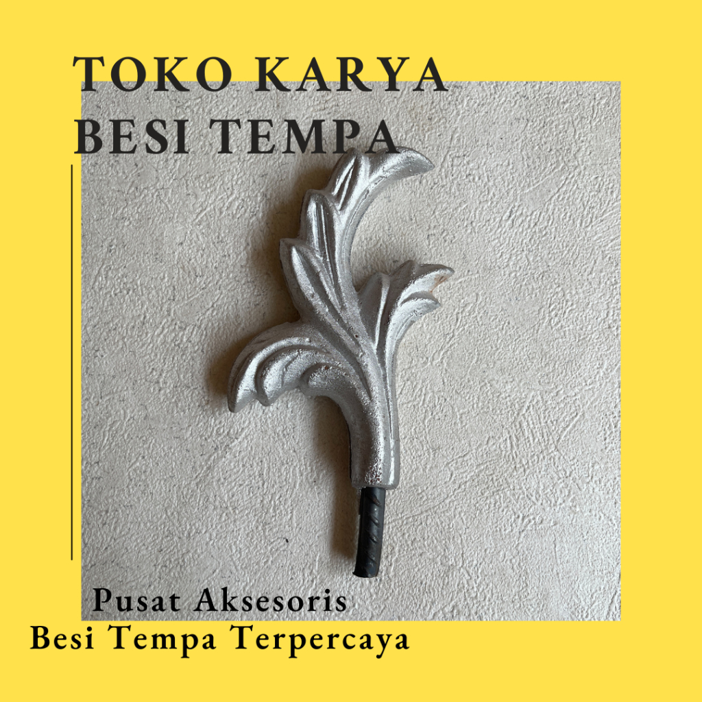 Ornamen Pagar Besi Daun D-55 / Aksesoris Pagar Besi dan Tralis / Aksesoris Besi Tempa / Aksesoris Pa