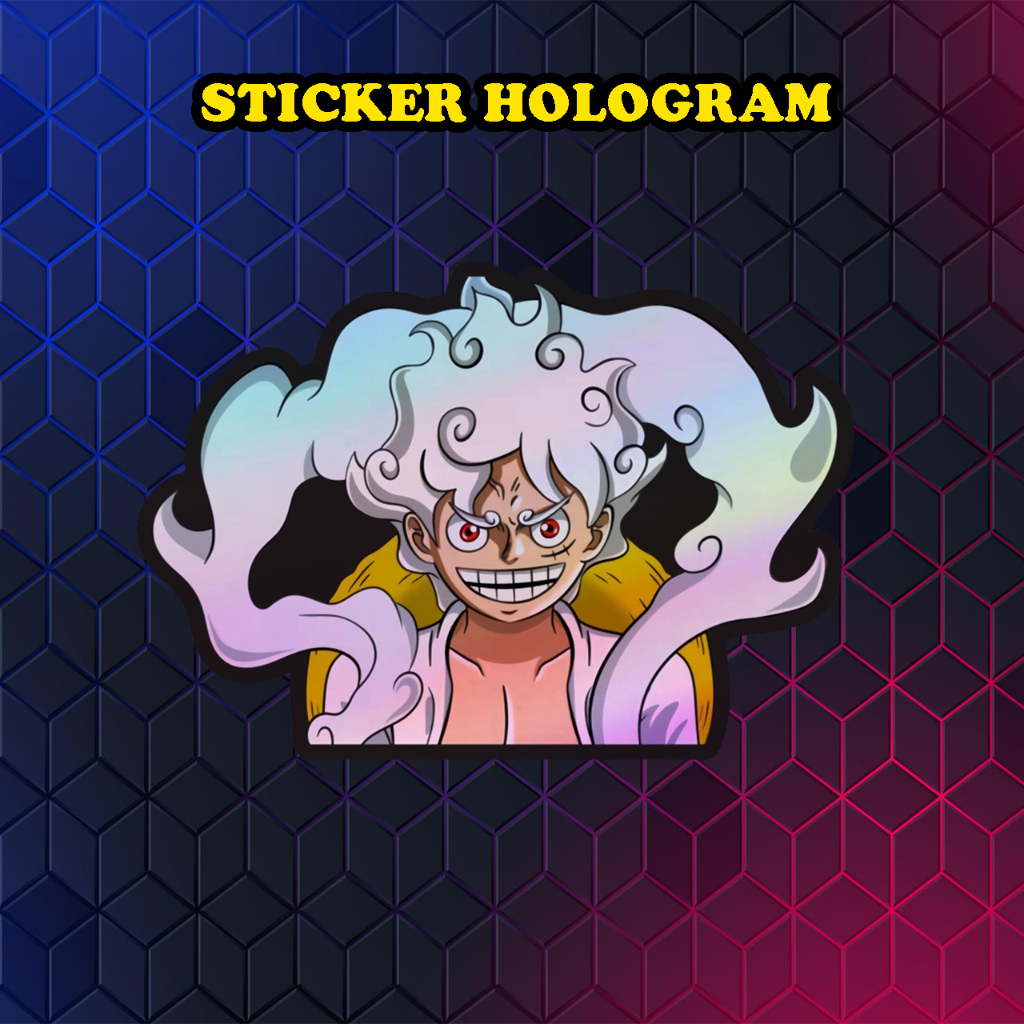 

Stiker Hologram Luffy Nika one piece ukuran 8 cm