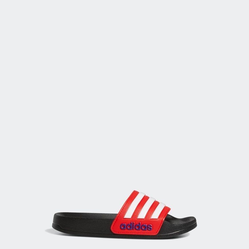 SANDAL ANAK ORIGINAL ADIDAS ADDILETTE SHOWER K BLACK RED WHITE