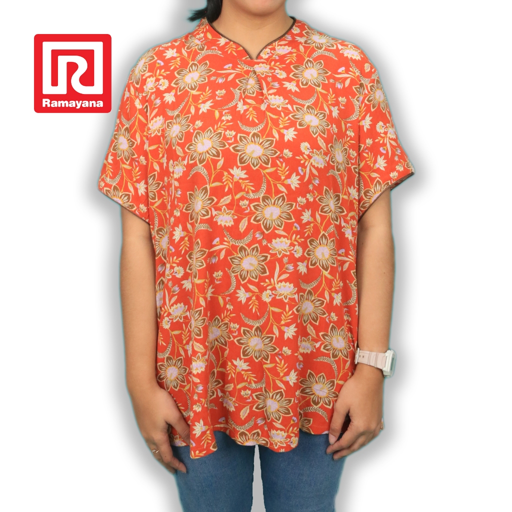 Ramayana - BLOUSE CASUAL LENGAN PENDEK CRINKLE BATIK