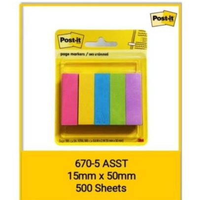 

Post It Page Markers 3M 5 colour x 100 sheets