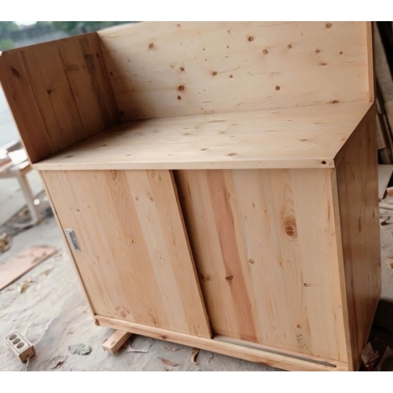 meja kasir meja bar kayu