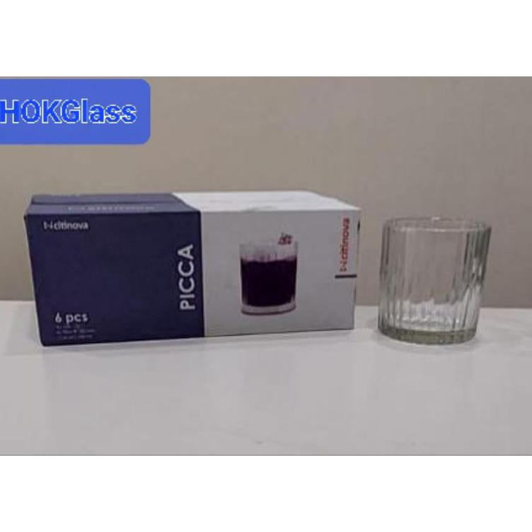 >XG34448< Gelas Whiskey Citinova Picca Set isi 6 Pcs / Gelas Kaca Kristal / Gelas Jadoel