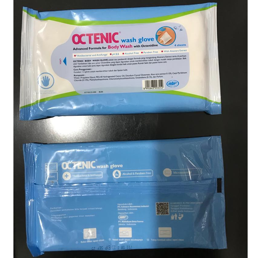 Octenic body wash glove
