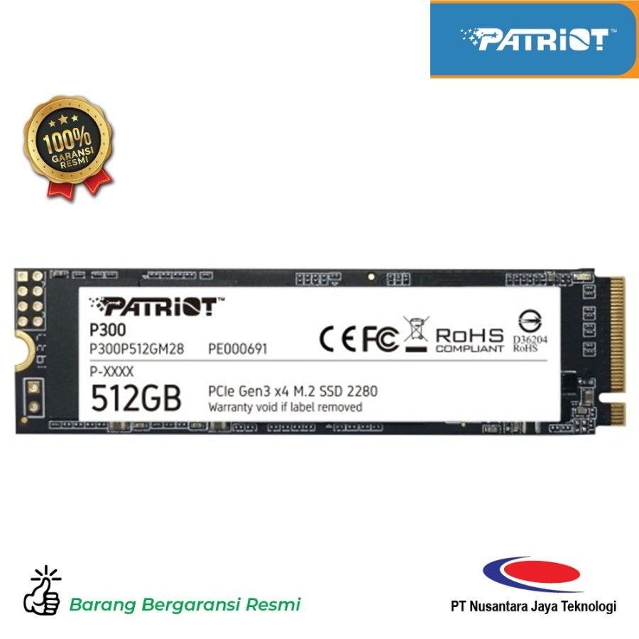 PATRIOT SOLID STATE DRIVE NVME G3 512GB P300P512GM28 SSD PC Laptop Notebook