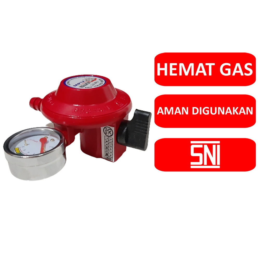 MPU Regulator Gas LPG SNI RESMI untuk Tabung Gas 3 Kg 5.5 Kg dan 12 Kg