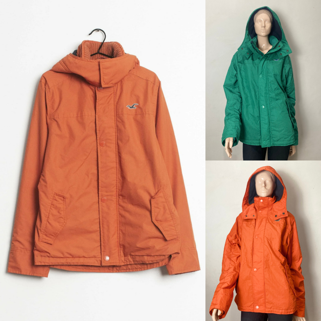Jaket Musim Dingin Pria Hollister All-Weather Fleece-Lined Jacket Men