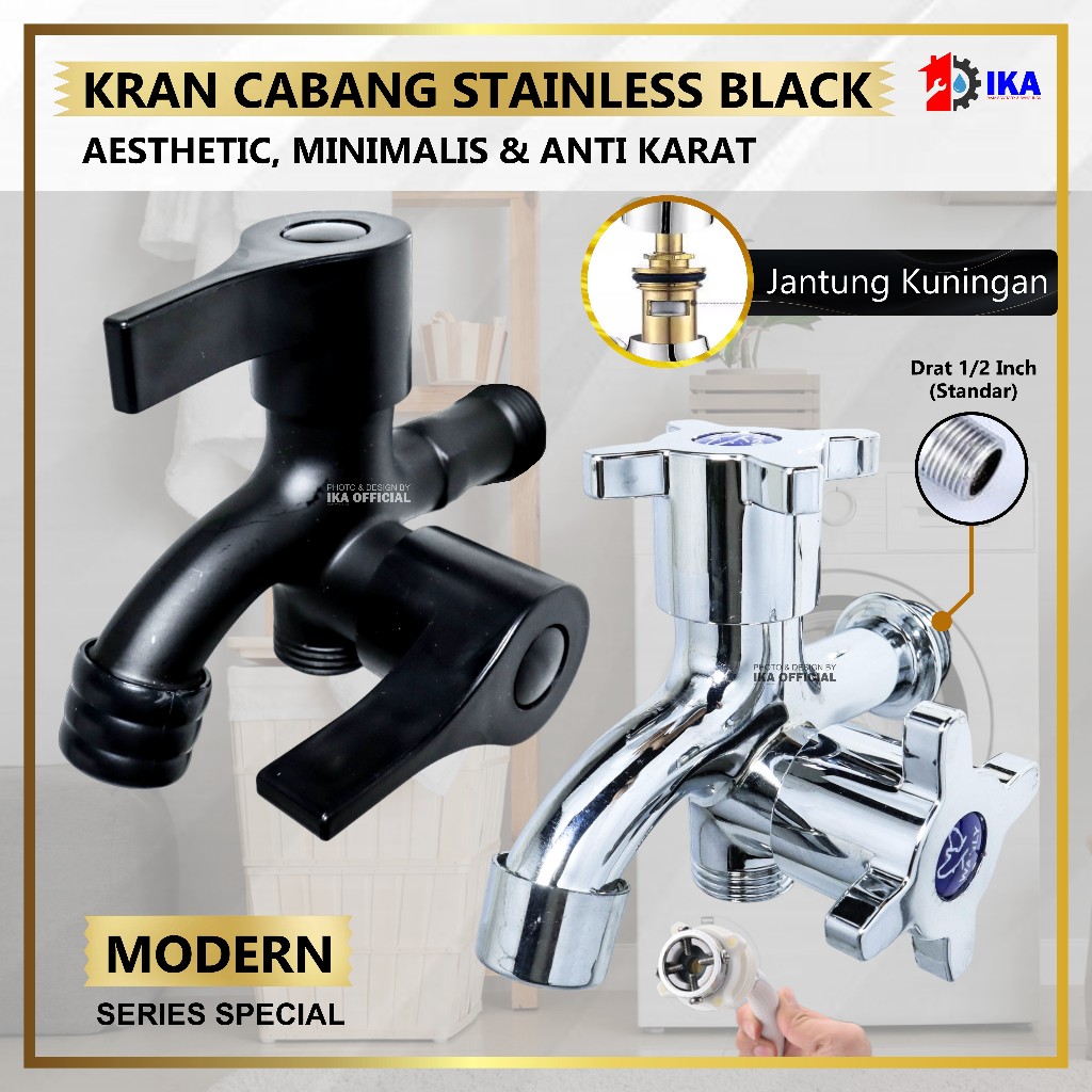 Kran Tembok Cabang Kran Cabang Keran Kran Shower Mixer Double / Kran Cabang Shower 2 - Kran Double