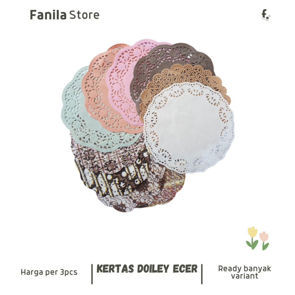 

[3 LEMBAR] KERTAS DOILEY (CEK DEKSRIPSI)/ PAPER LACE DOILIES/ KERTAS DOILIES/ KERTAS TATAKAN ROTI