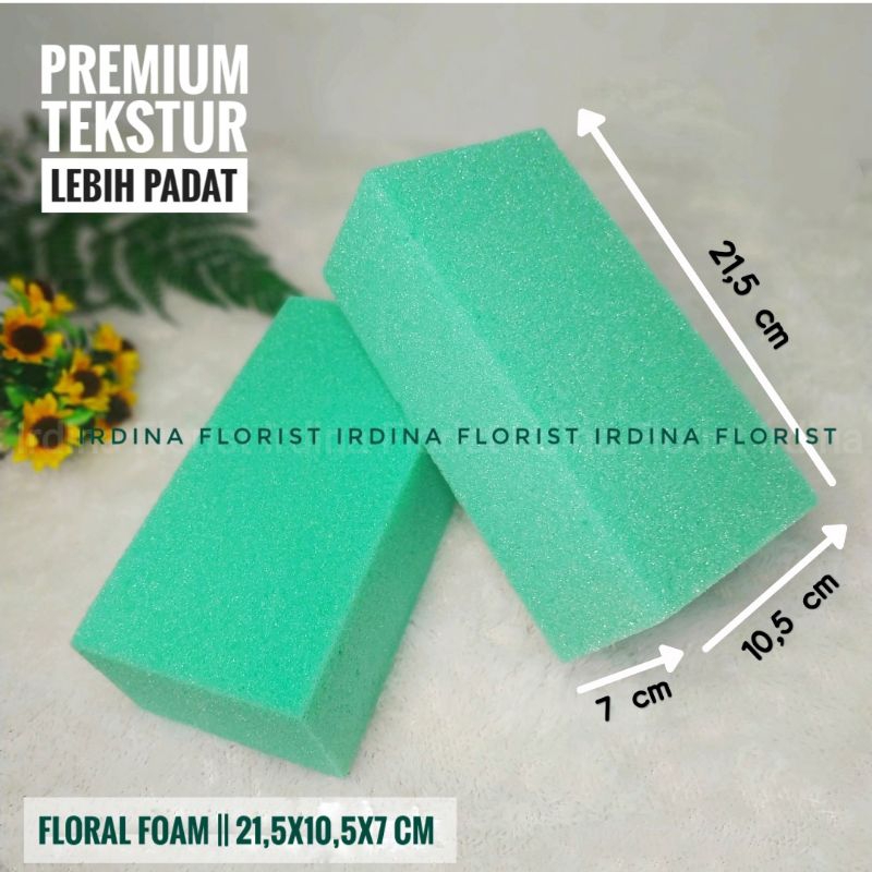 [GROSIR 4 PCS] Floral Foam 21,5x10,5x7 cm / busa bunga / gabus / busa kering  || untuk buket bunga /
