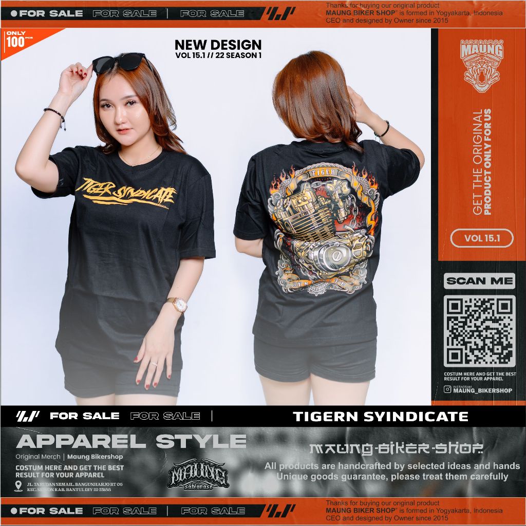 MAUNG_ KAOS HONDA TIGER SYNDICATE BLACK | KAOS TIGER | KAOS HONDA TIGER 2000 | HONDA TIGER SYNDICATE
