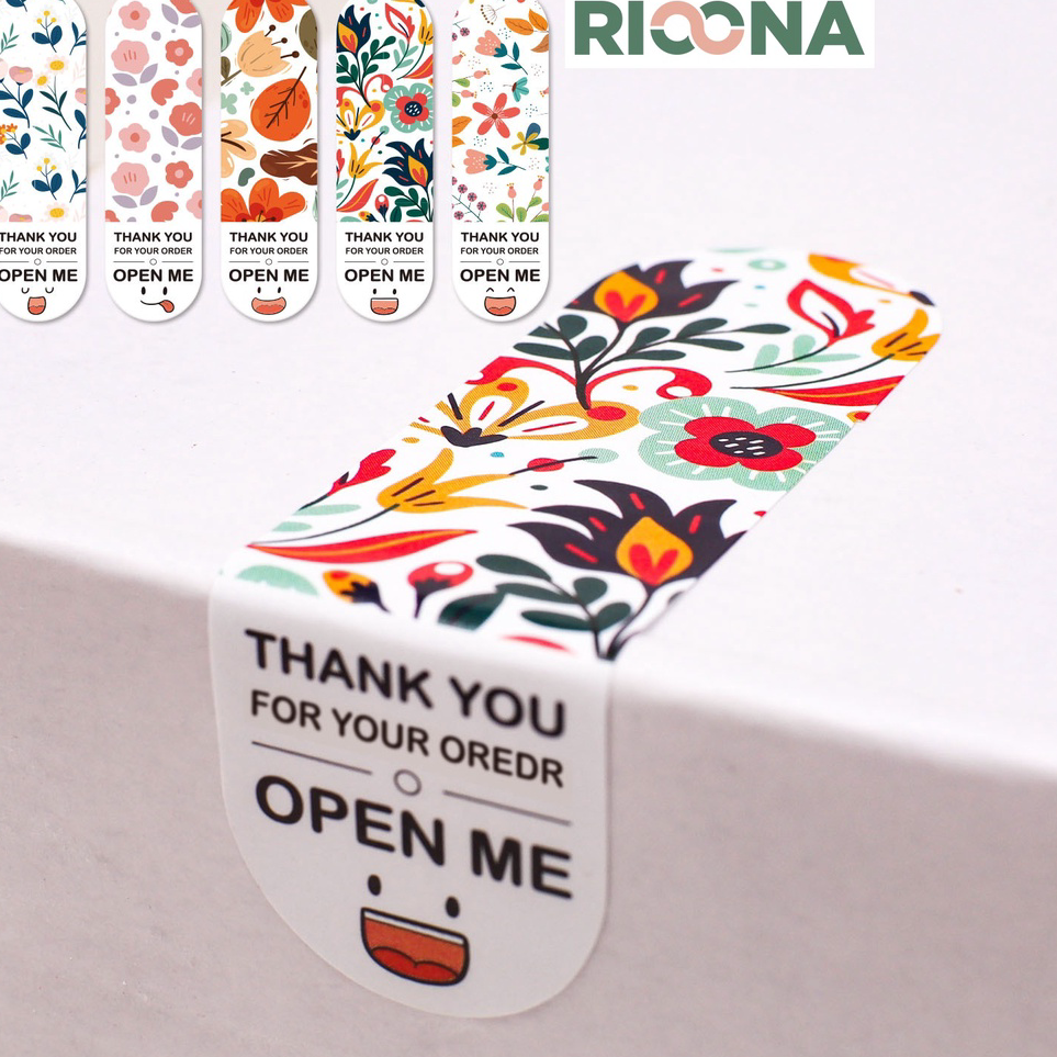 

Model Terkini 100 pcs Stiker Label Open Me Thank You For Your Order