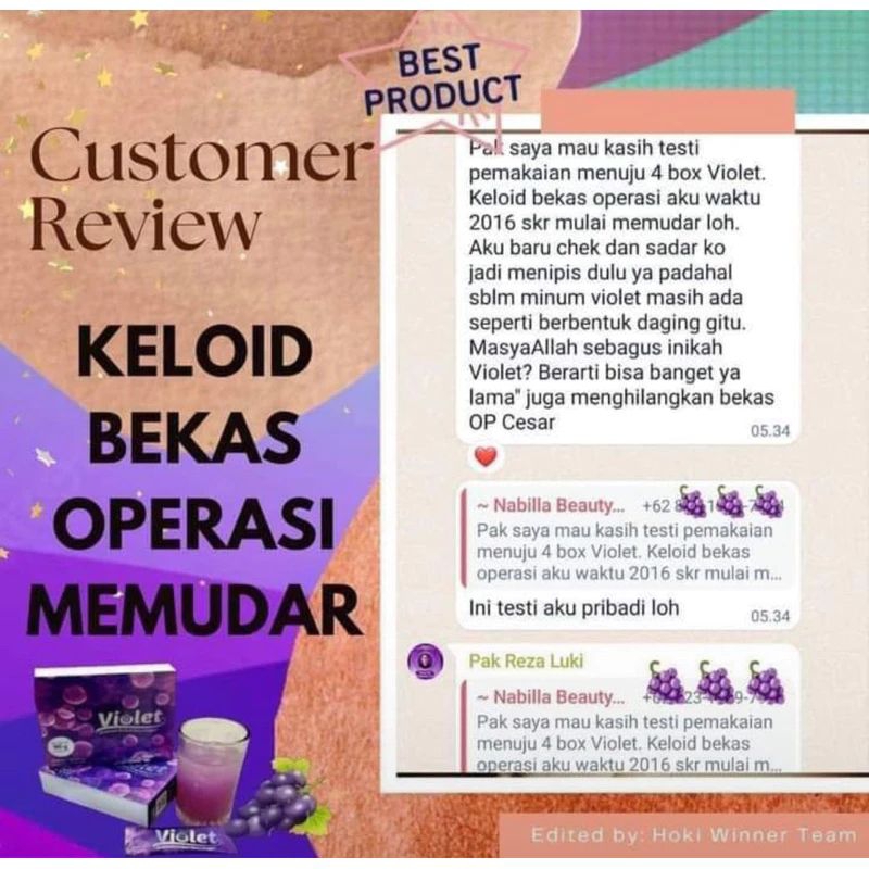 

violet collagen drink