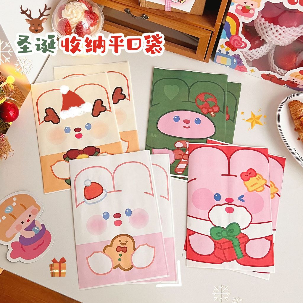 

Cute Christmas Santa Bunny Paperbag Fancy Flat / Kantong Kertas Natal Lucu Packing Online