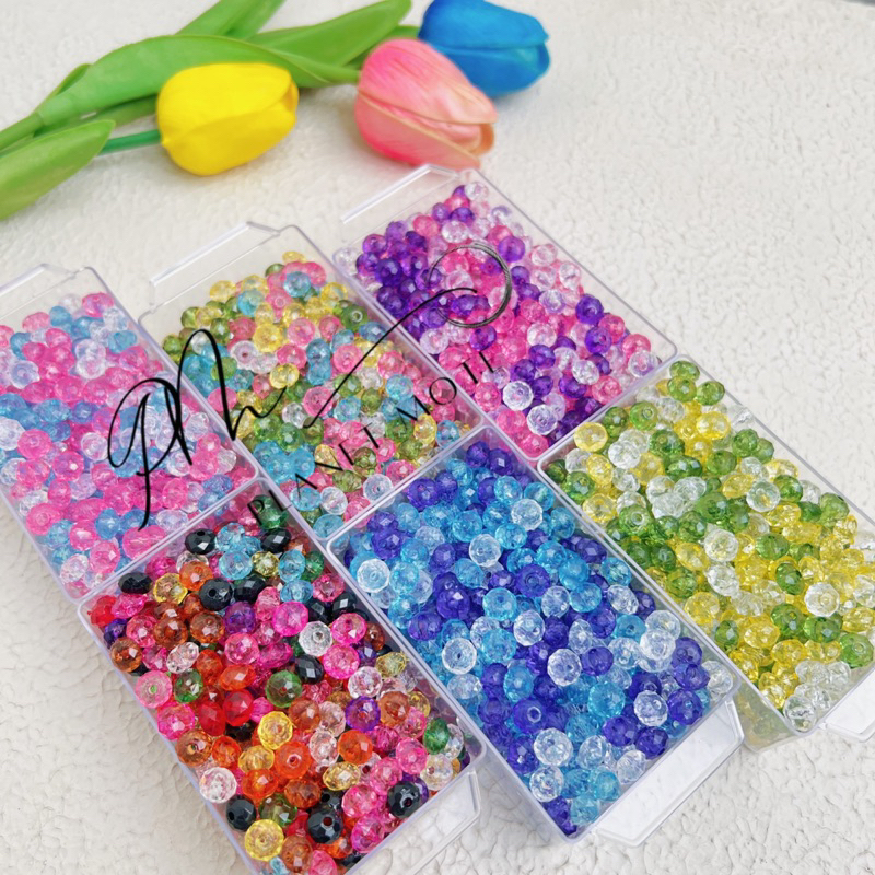 Manik Manik Bulat Kristal Manohara Mote Akrilik Bening (15gr)