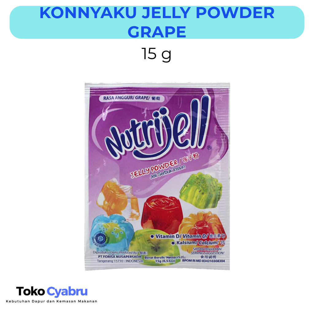 

Konnyaku Jelly Powder Grape Nutrijell 15 g