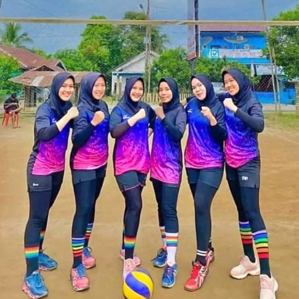 Terbaru Jersey Baju Stelan & Atasan Mizuno Volly Badmintoon Wanita//Costum Olahraga Futsal Printing 